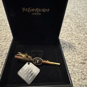 Yves Saint Laurent Gold tie pin